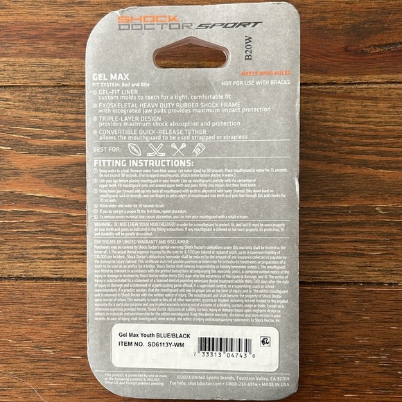 Shock Doctor | Sport | Gel Max Mouth Guard | Custom Fit - Picture 2 of 2